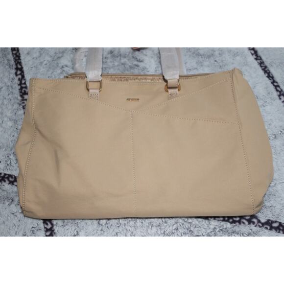 LOVEVOOK Laptop Bag 15.6 Inch Tote Bags Waterproof Leather Business Bag Khaki - Picture 7 of 11